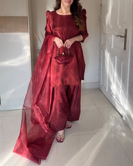 CottonSilk Maroon Set