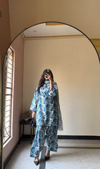 Sky Blue Printed Set