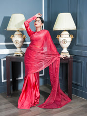 Red Stone Saree