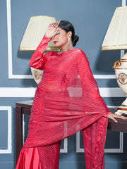 Red Stone Saree
