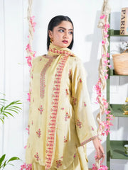 Fawn embroidered suit