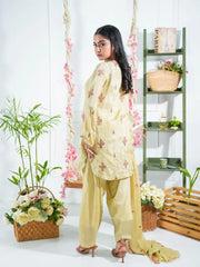 Fawn embroidered suit