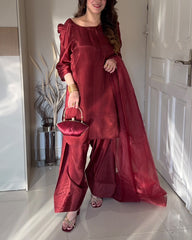 CottonSilk Maroon Set