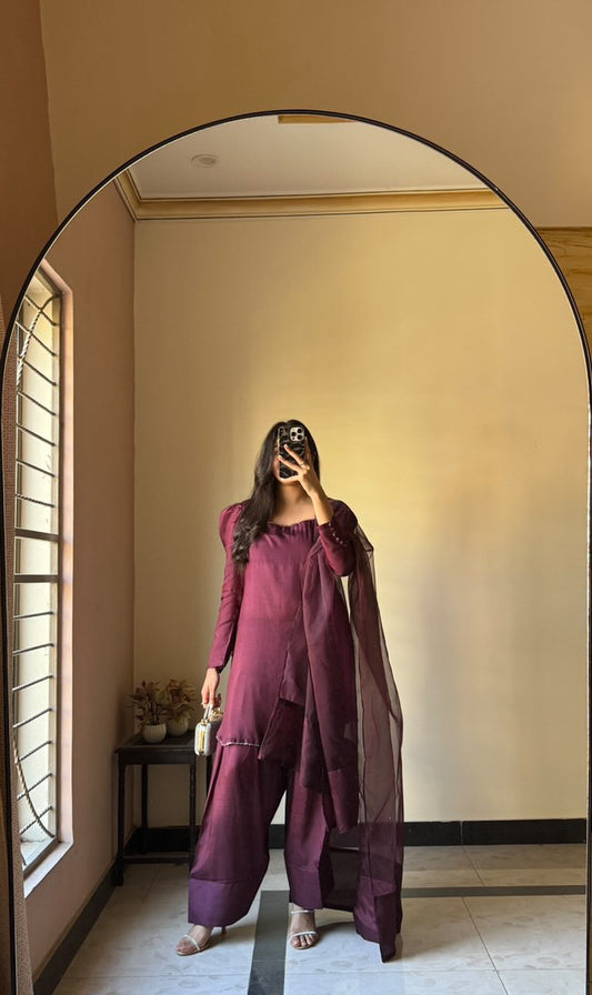 Plum Farshi set