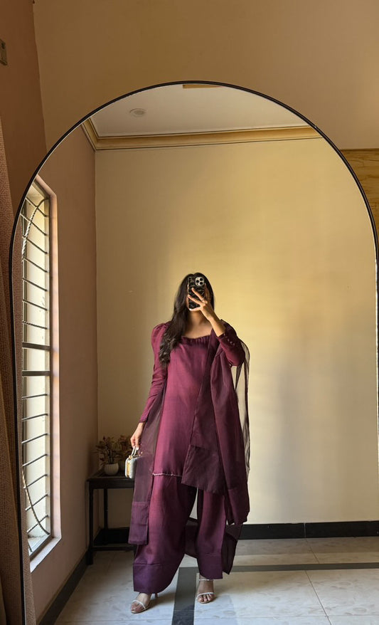 Plum Farshi set