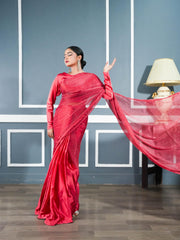 Red Stone Saree
