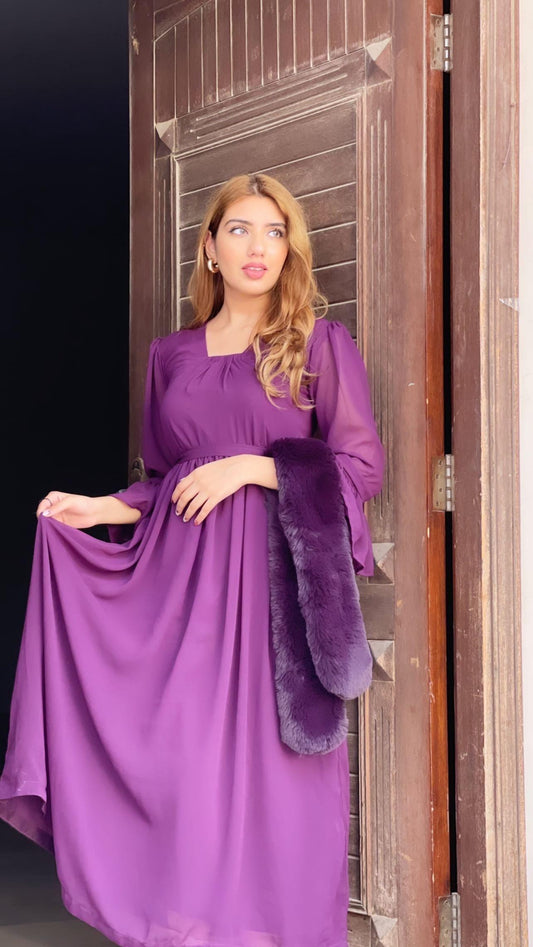 Plum Long Dress