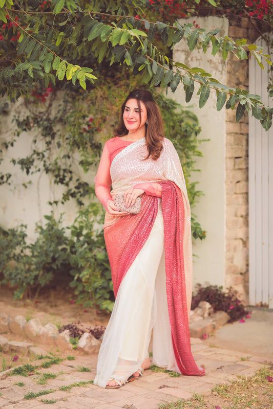 Ombre Sequence Saree